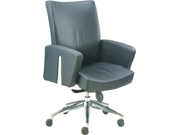 Leather Medium Back Chair KCE-H603STG